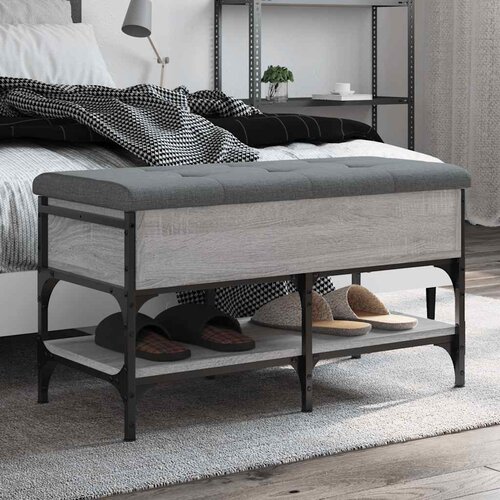  Klupa za cipele siva boja hrasta 82x42x45 cm konstruirano drvo Cene