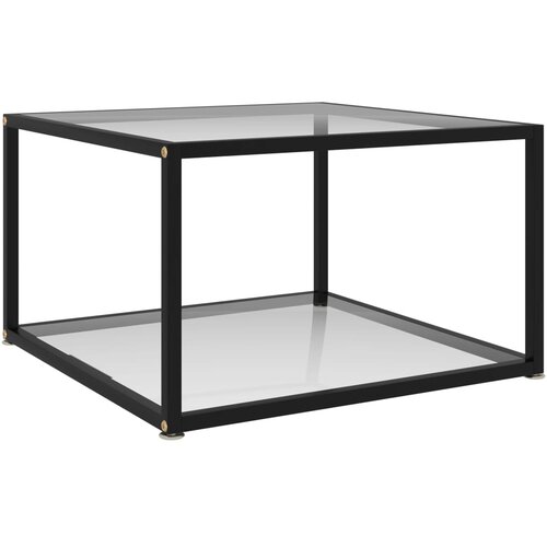 The Living Store Klubska mizica prozorna 60x60x35 cm kaljeno steklo - Klubska Mizica, (21573608) Cene