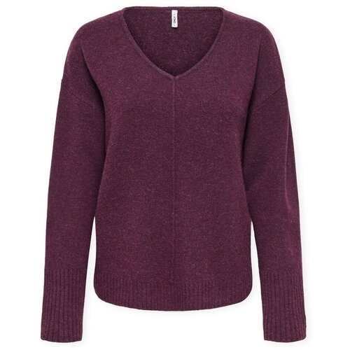Only Puloverji Whitney Life Knit - Mauve Wine Bordo Slike
