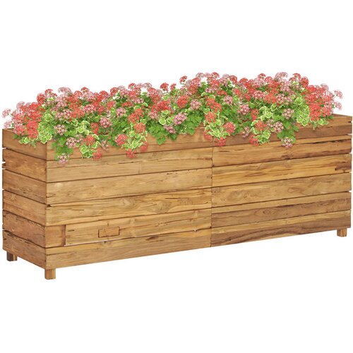  Visoka greda 150x40x55 cm reciklirana tikovina in jeklo Cene