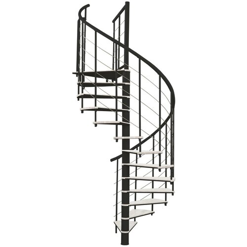Minka spiralne stepenice - fusion crna bela 120 cm Slike