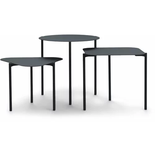 Spinder Design Kovinske okrogle stranske mizice v kompletu 3 ks 46.5x46.5 cm Do-Re-Mi –