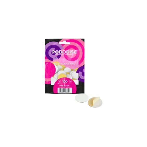 Brusni papir za pedikuru Staleks Podo Disk L – 25 mm Soft White 100 grit – 50 kom Cijene