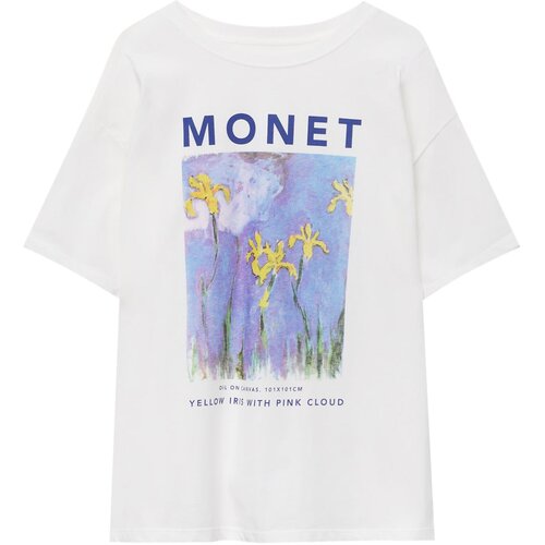 Pull&amp;amp;Bear Majica svijetloplava / tamno plava / žuta / bijela Slike