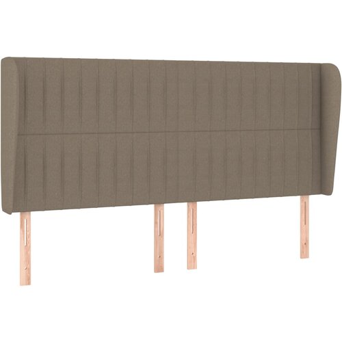 Maison Chic posteljno vzglavje - vzglavna omarica - nočna omarica z u&scaron;esi taupe 183x23x118/128 cm blago, (21711284) Cene