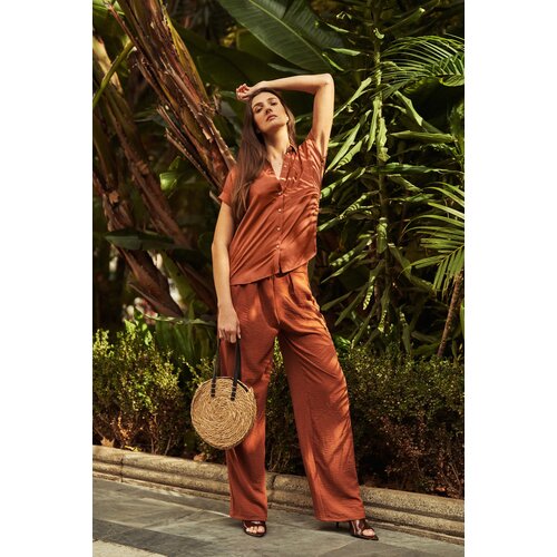 Marisse Women&amp;#039;s Trousers L-Sp-4013 Brown Slike