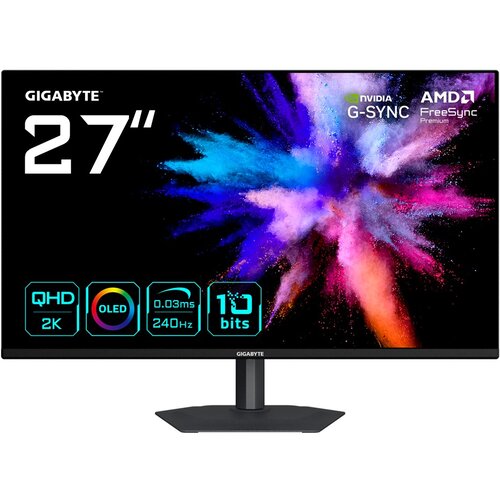 Gigabyte GO27Q24A 27&rdquo; OLED 2K QHD Gaming Monitor- 2560 x 1440, 240Hz, 0.03ms, 400 cd /m2, FreeSync Premium, G-Sync Compatible, HDMI 2.1, Displayport 1.4 Cijene