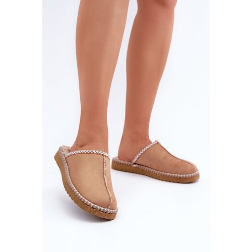 Inblu Comfortable home footwear slippers with embroidery women&amp;#039;s FX000021 Camel Slike