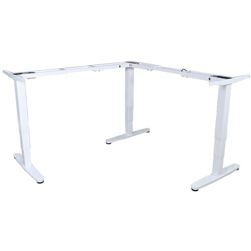 Equip ERGO L Shaped Electric Sit-Stand Desk Frame, Triple Motor, White Cene