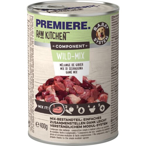 Premiere dog raw kitchen component divljač 400g konzerva Cene
