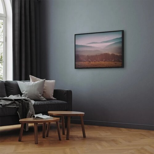  Slika - Sheep in Mountain Landscape (1-part) - Animals in Nature 120x80 U crnom drvenom okviru Cene