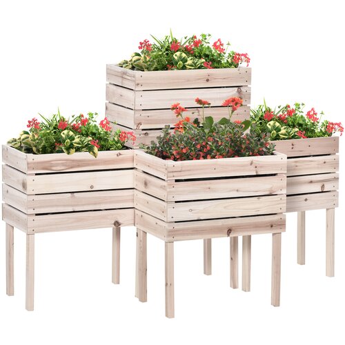 HOMESTAR Dvignjena gredica za vrt 50x30x60 cm naravna, (5000228508) Slike