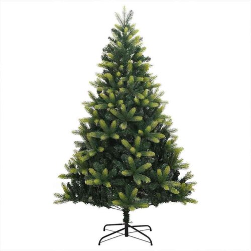 VidaXL Umjetno obje&amp;scaron;eno božićno drvce s 300 LED lampica Zelena 210 cm Slike