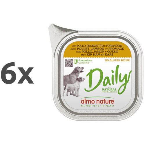 Almo Nature Daily - piščanec, šunka in sir - 100 g 6 x 100 g Cene