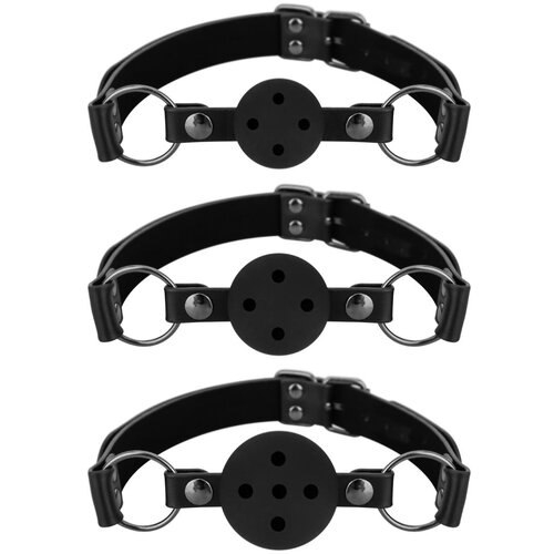 Bedroom Fantasies - Set of 3 Ball Gags - Black Slike