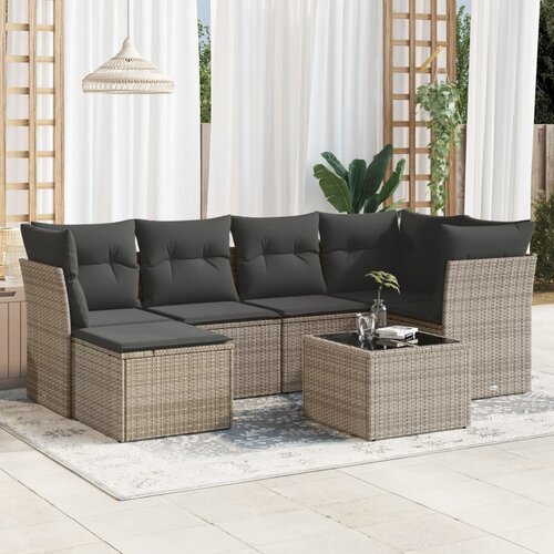 vidaXL 7-dijelni set vrtnih sofa sivi od poliratana Cijene