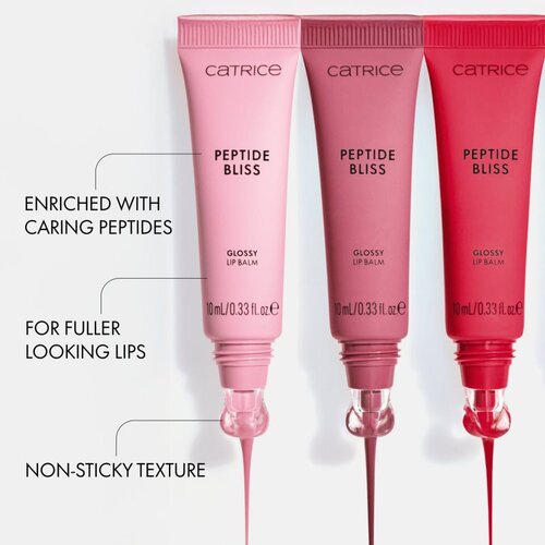 Catrice Peptide Bliss Glossy Lip Balm balzam za sijoče ustnice s peptidi odtenek 020 Blissberry 10 ml Slike