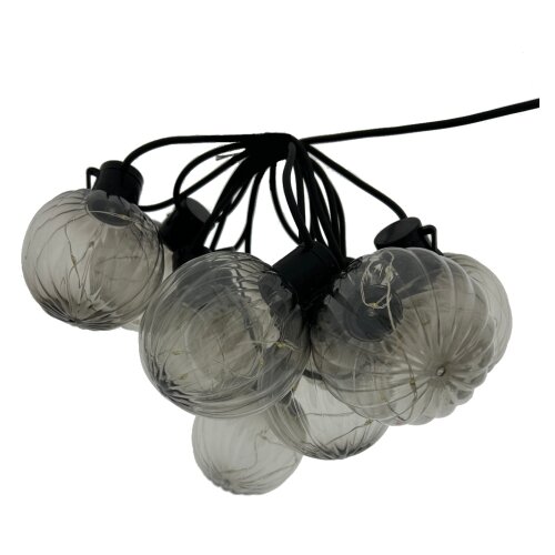  LED spoljni dekorativni lanac 10xLED/0,15W/230V 6,8 m IP44 crna/dimna Slike