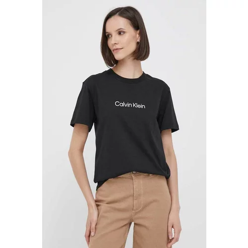 Calvin Klein Pamučna majica boja: crna