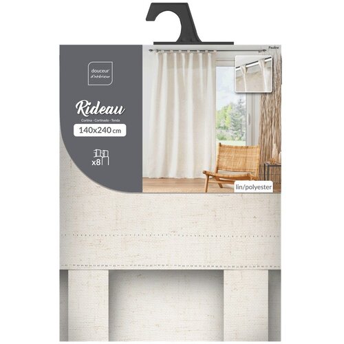Douceur d int&amp;eacute;rieur Krem zavjesa 140x240 cm Pauline &amp;ndash; Slike