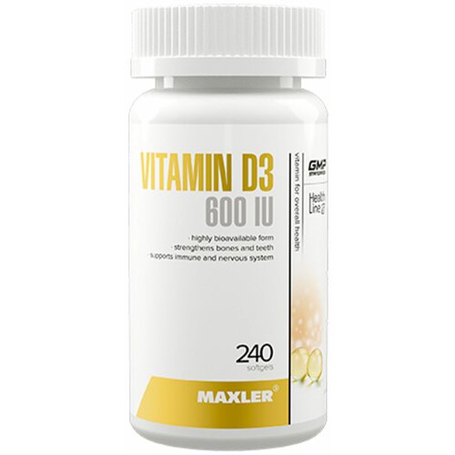 MAXLER vitamin D3 600IU 240 kapsula Cene