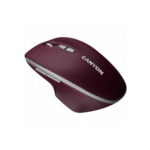 Canyon MW-21, 2.4 ghz wireless mouse ,with 7 buttons, dpi 800/1200/1600, battery: AAA*2pcs,Burgundy Red,72*117*41mm, 0.075kg Cene