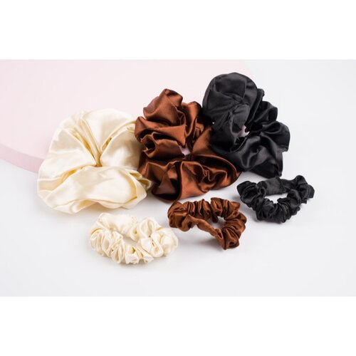 Brushworks Everyday Satin Scrunchie Set elastike za lase Slike