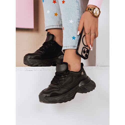 DStreet Sneakersy damskie na platformie CELESTIC czarne Slike