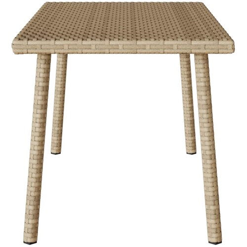  Vrtni stolić za kavu pravokutni bež 80x40x37 cm poliratan Slike