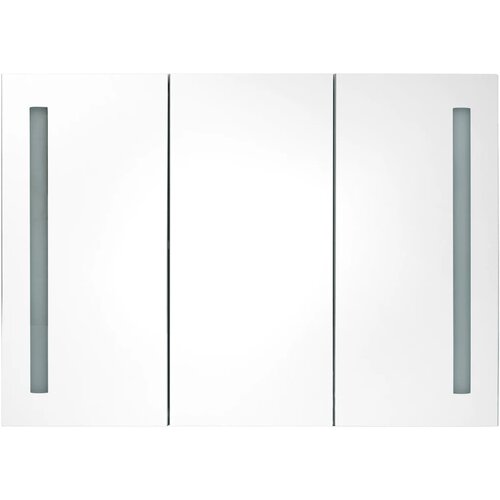  LED kupaonski ormarić s ogledalom siva boja betona 89x14x62 cm Slike
