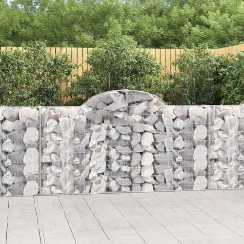 vidaXL Obokane gabion košare 14kosov 200x30x100/120cm pocinkano železo Cene