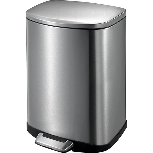 EKO Zbiralnik odpadkov iz nerjavnega jekla s pedalom, prostornina 20 l, Vx&amp;Scaron;xG 428 x 356 x 336 mm, nedrseč Slike