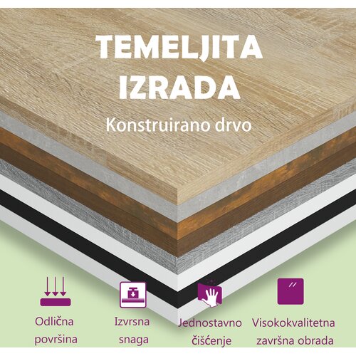  Klop za hodnik 80x40x45 cm dimljeni hrast konstruiran les Cene