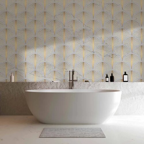  Foto tapeta - Linear Pattern With Gold 300x210 Vodootporna Slike