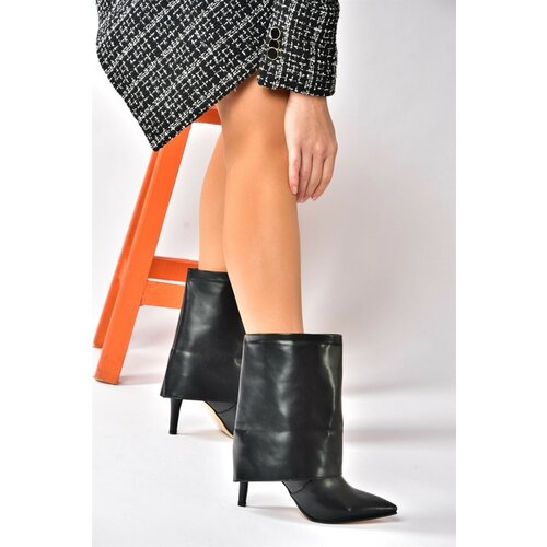 Fox Shoes Women's Black Thin Heeled Daily Boots Slike