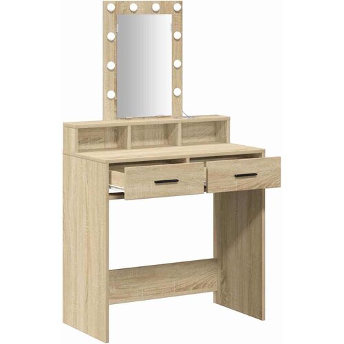  Toaletni stol Smeđa 79 x 41 x 140 cm Konstruirano drvo Slike