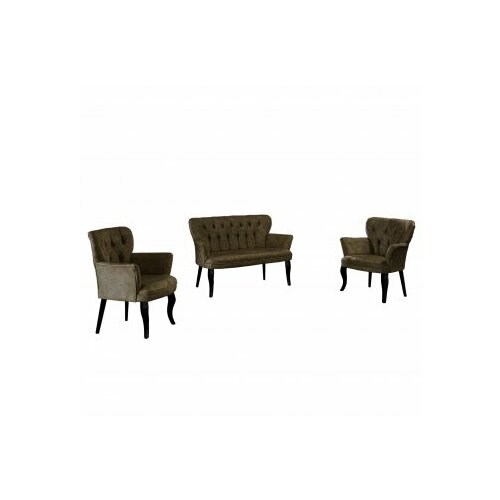 Atelier Del Sofa sofa i dve fotelje paris black wooden brown Slike