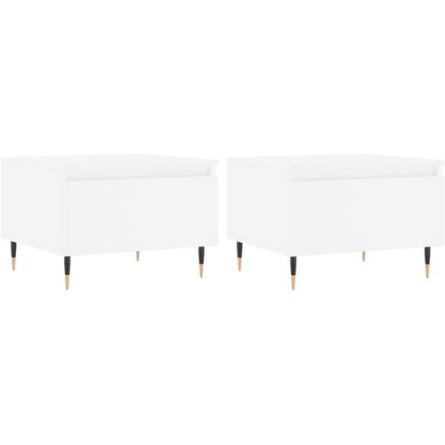  Stolići za kavu 2 kom bijeli 50 x 46 x 35 cm konstruirano drvo Slike