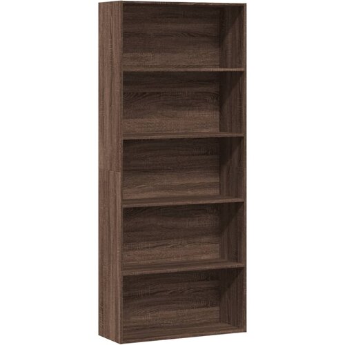 VidaXL Ormar za knjige smeđi hrast 80x30x189 cm izrađeno drvo Slike