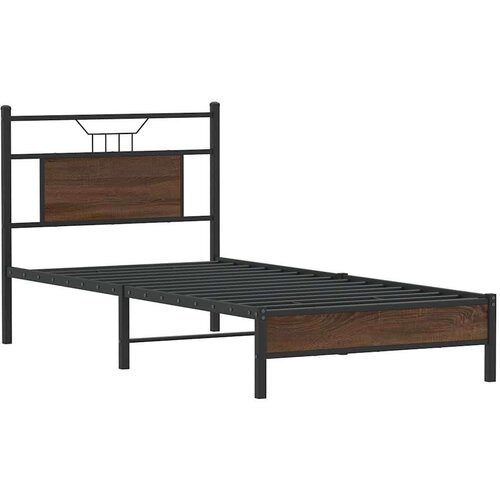 VidaXL okvir kreveta bez madraca smeđa boja hrasta 80x200 cm drveni Slike