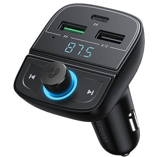 Ugreen FM oddajnik CD229 Bluetooth 5.0, USB QC 3.0, USB-C PD, microSD (črn), (20773839) Cene