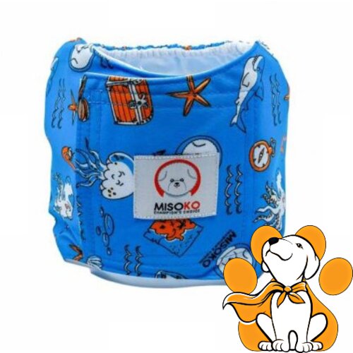 Misoko diapers Reusable Male Blue S, Periva Pelena Za Mužjake, Plava Cene