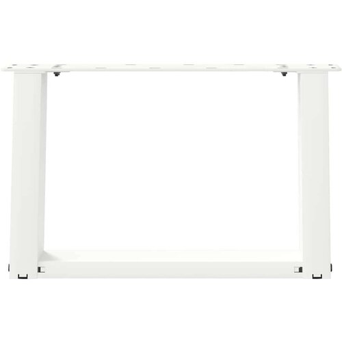  Noge za stolić U-oblika 2 kom bijele 40x(30-31) cm čelik Slike