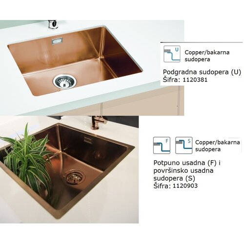 Alveus monarch kombino 50 copper 542x442/195 mm Slike