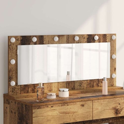 VidaXL ogledalo za toalet Staro drvo Drvo 100 x 45 x 18 cm Ogledalo Slike
