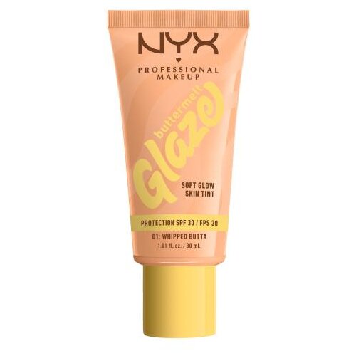 NYX Professional Makeup Buttermelt Glaze Soft Glow Skin Tint SPF30 puder za vse tipe kože 30 ml odtenek 01 Whipped Butta Cene