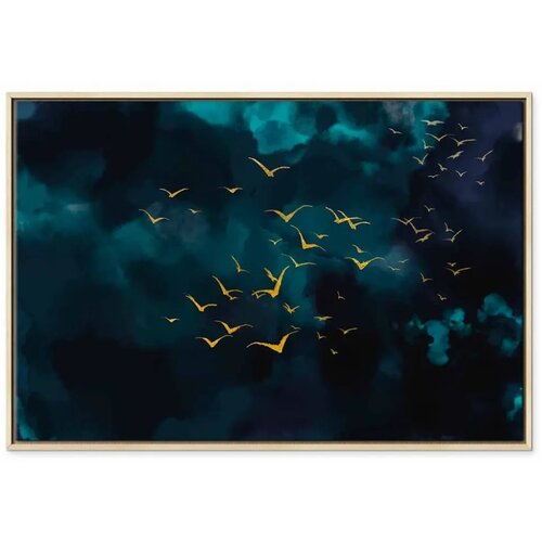  Slika - Sky Before the Storm (1 Part) Wide 60x40 U prirodnom drvenom okviru Slike