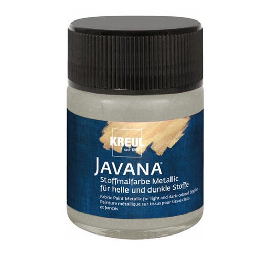 Kreul javana boja za tekstil metalik 50 ml | Metallic Silver Slike