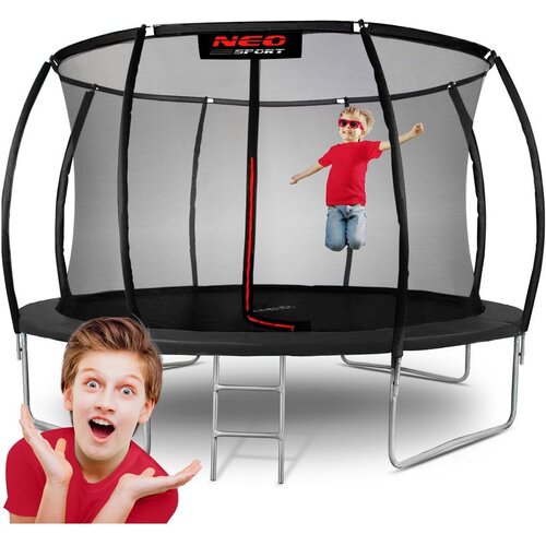  Vrtni profilirani trampolin 12 ft / 374 cm s unutarnjom za&amp;scaron;titnom mrežom Neo-Sport Slike