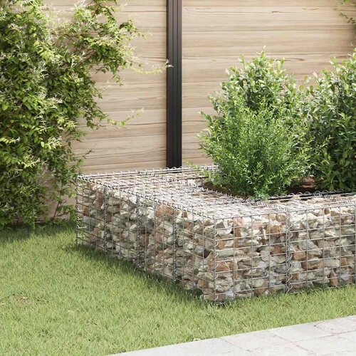 Furnova Kockasta visoka greda gabion iz jeklene žice 40x40x40 cm, (21920544) Slike